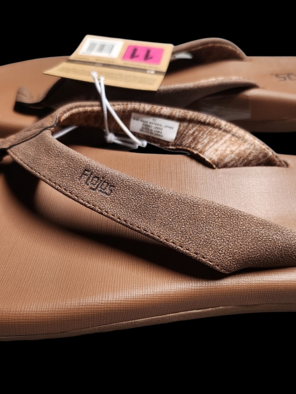 Flojos Women's Claire Flip Flop Sandals in Brown. Various Sizes. NWT - Picture 9 of 10